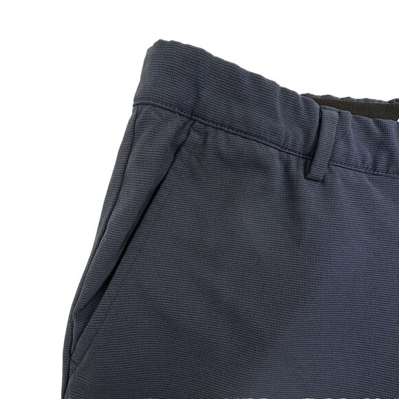 Greg Norman Everbest Mini Grid Check Performance Golf Pants Navy Stretch 36x29 - Picture 5 of 11